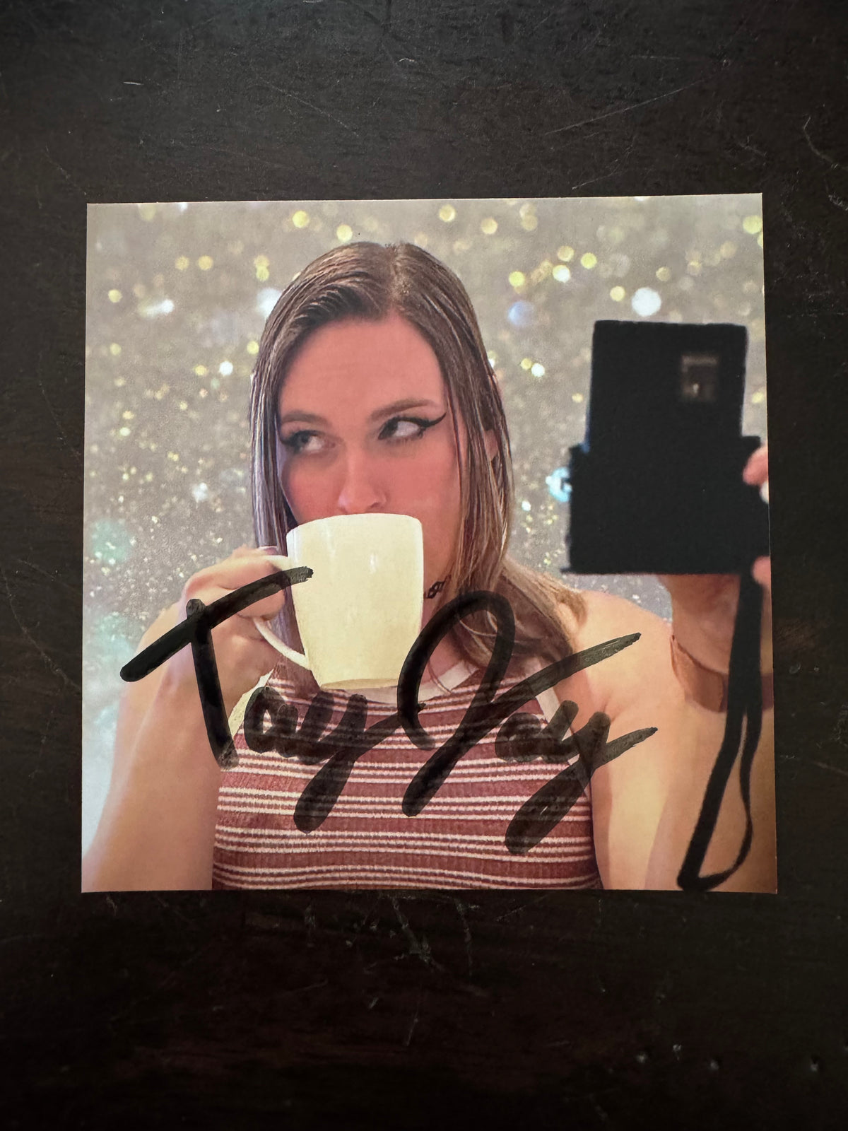 4" x 4" TayJay Logo Personalized Autographed Photo